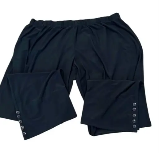 Haute today sz XXXL super cute black leggings with details at ankles EUC Black