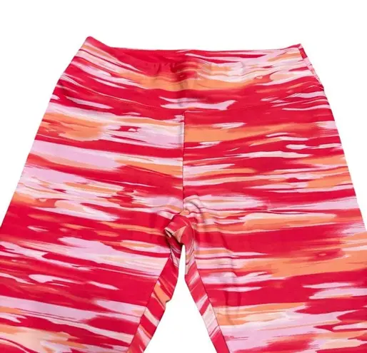 Balance Collection The Bright Pink Burnout High Waist Capri Leggings Medium