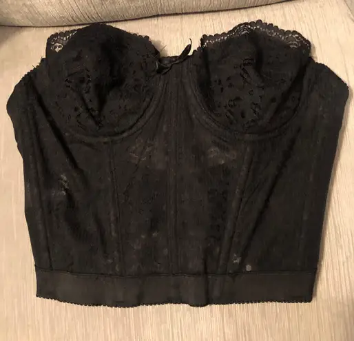 VINTAGE Black Corset Bra 32B Size XS