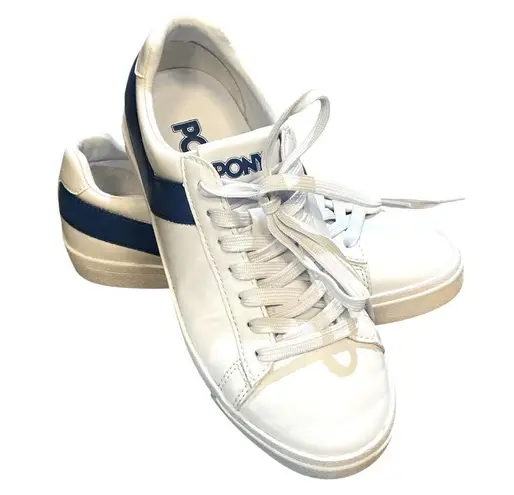 PONY Top Star Low Core Sneakers 38/7 White/Royal Blue EUC White