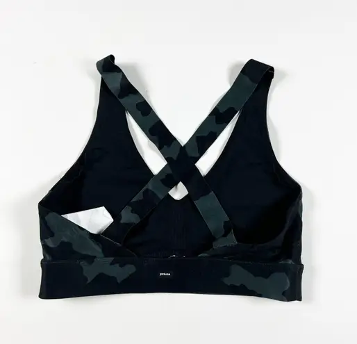 prAna Layna Camo Army Print Pattern Strappy Crossback Athletic Sports Bra Small
