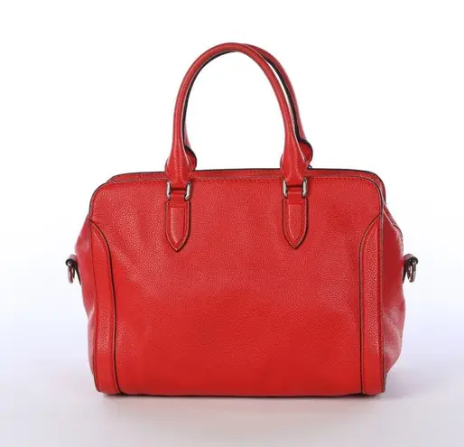 Alexander McQueen Leather Red Medium Padlock Satchel Bag with Skull Lock & Keys