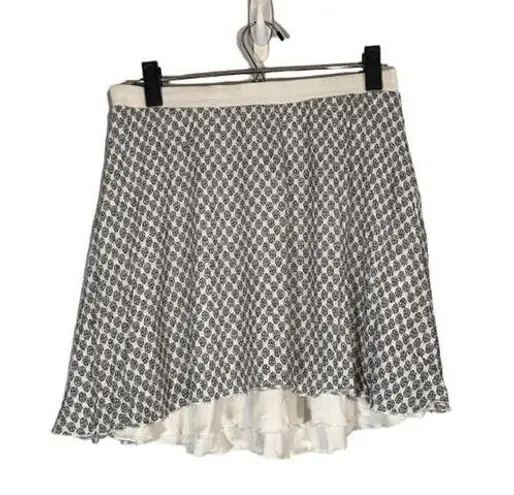 WAYF Black & White Floral Lightweight Layered Lined Mini Skirt Women Sz L