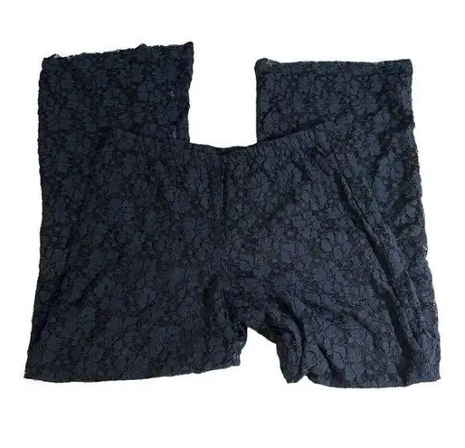 WAYF NWT  Women's Lace Floral Blue Wide-Leg Pants Sz XL