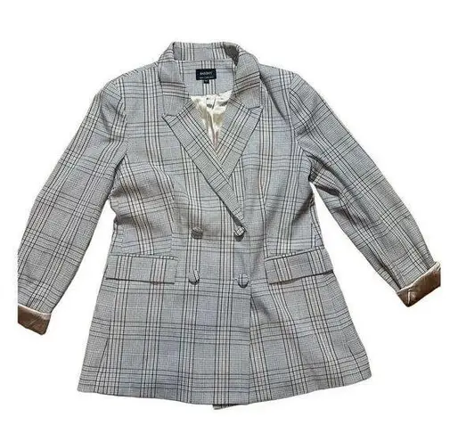 Bardot x Revolve tan gray long line button closure blazer sz M