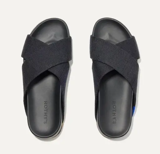 ✨Rothy’s The Weekend Black Sz 8 Slides✨ Black