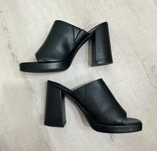 French Connection Women's Pilar Slip-On Pump Heel Sandals in Black