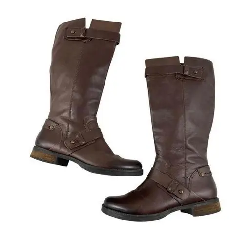 7.5M Crown Vintage Brown buckle Zip Western Boot Size 7.5