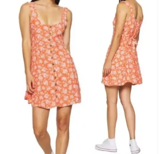 American Eagle Orange Floral Mini Dress