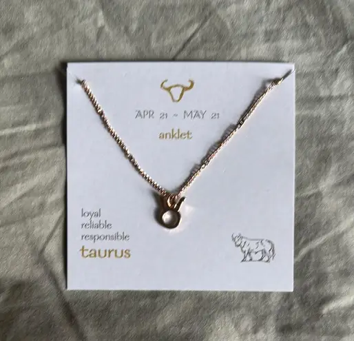 Zodiac sign anklets Gold