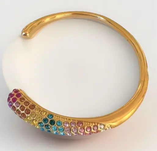 18K Gold plated Open Cuff bangle Bracelet multi Stainless Steel womens jewelry