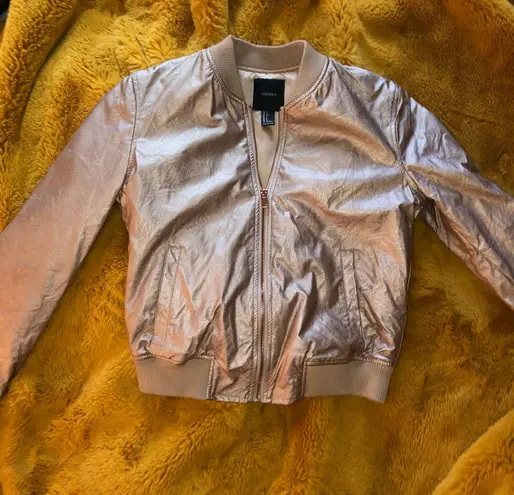 Forever 21 Rose Gold Bomber Jacket