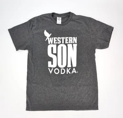 Western Son Vodka Logo Grey Gray Unisex Crewneck T