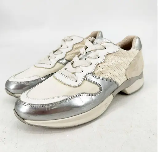 Tod's Tod’s Silver Beige Perforated Leather Sportivo Active Sneakers Size 36