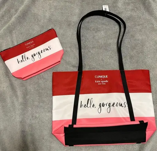 NWT Kate Spade for Clinique Tote and Cosmetic Bag