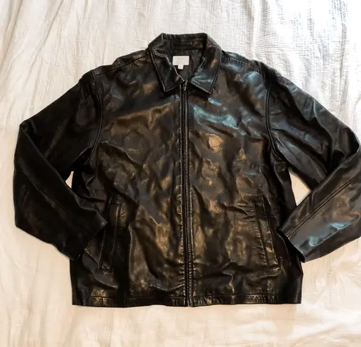 Cutter and Buck Vintage Black Leather Jacket