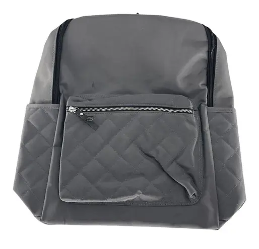 DSW  Gray and Black Zipper Closure Quilted Backpack