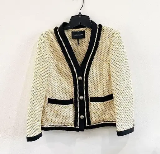 BCBGMAXAZRIA  | Tweed Button Up Blazer in Yellow Multicolor