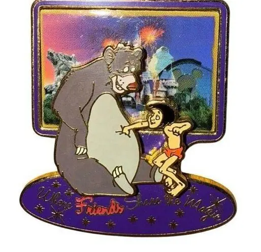  Disneyland pin 18947 DLR Where Friends Share the Magic Jungle Book LE2500 thumbnail 1