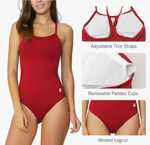 Baleaf Women's Athletic Training Adjustable Strap One Piece Swimsuit