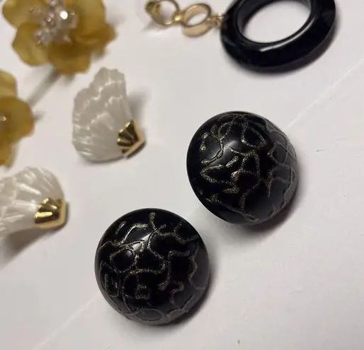 Lot Of 5 Costume Statement Earrings Pierced Dangle / Stud Mix