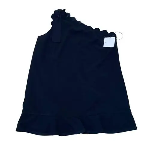 Victoria Beckham for Target Black Scalloped Tie One Shoulder Dress Size 3X NWT