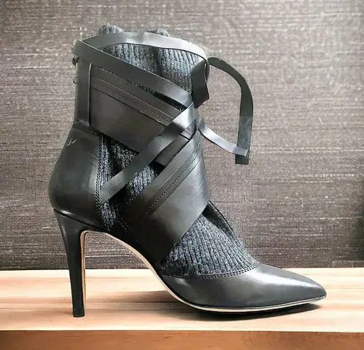 IRO Leather & Knit Sock Booties, Black Size FR41 | EU38 New in Box Retail 345 €