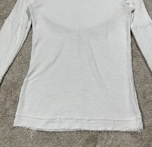 Americanable Women’s Wonderland Longsleeve Top V-Neck Boho in White S