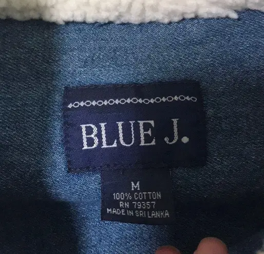 Blue J. Denim Jean Sherpa Vintage Trench Coat Size M