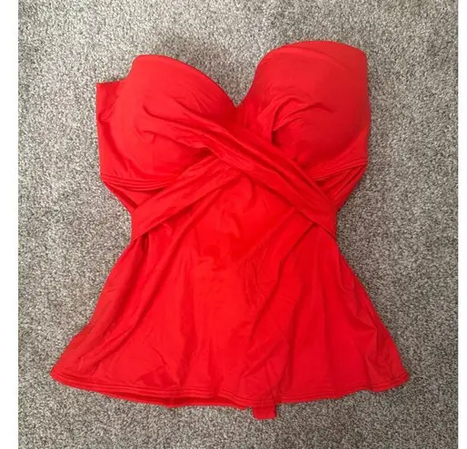 Coco reef Five Way Bra Sized Underwire Tankini Top in Classic Red,32/34D