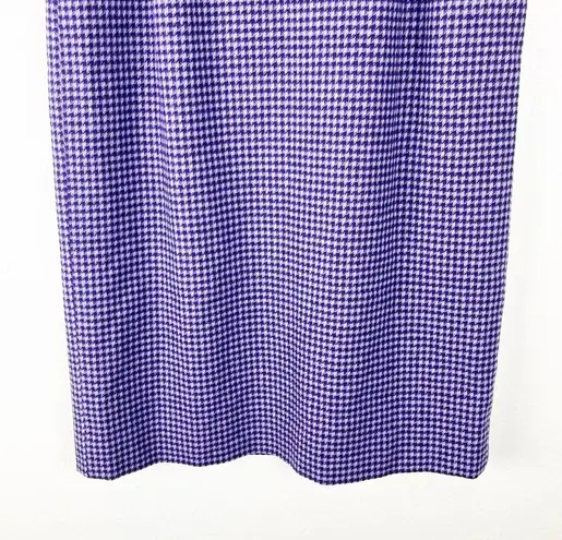 Pendleton  100% Virgin Wool Purple Houndstooth Plaid Pockets Lined Skirt, Size 8