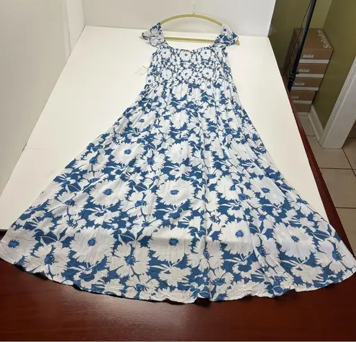 Raisin's Curve Plus SZ 3X Tropica Swim Cover-Up Dress Womens Blue White NEW *FLAW