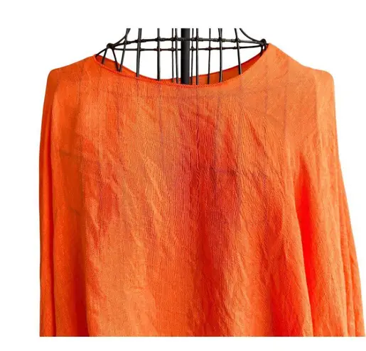 Vintage Swimsuit Cover Up One Size Orange Beach Cruise Tropical Island Vacation