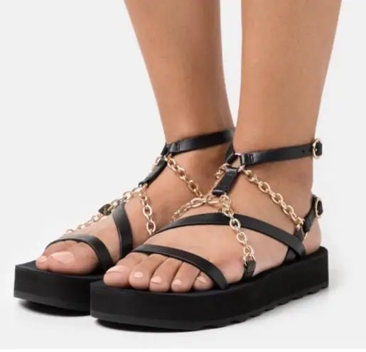 Maje NEW Frankie Charm Platform Sandal Black size 40