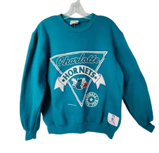 Nba Nutmeg Mills  Vintage 80's 90's Charlotte Hornets Sweatshirt Medium