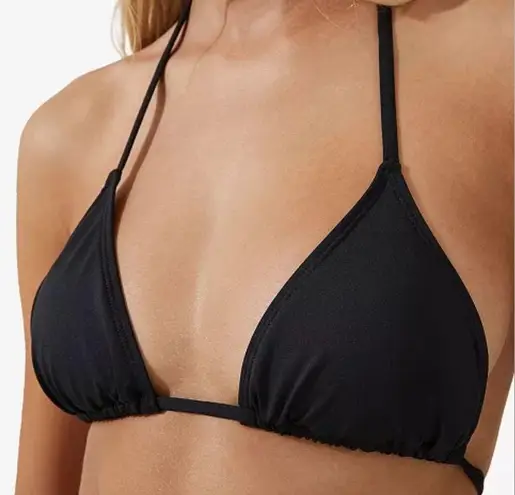 Cotton On  Body Women's Solid Slider Triangle Bikini Top Black Size M NWT