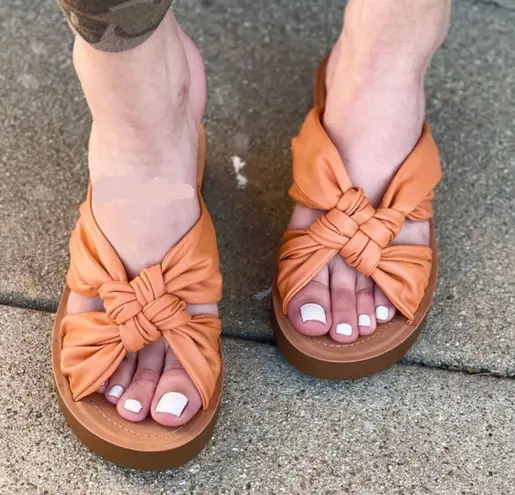 Soda Vegan Leather Slip On Sandal