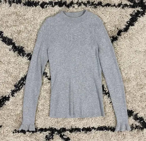 Rachel Parcell Mock Neck Ribbed Sweater