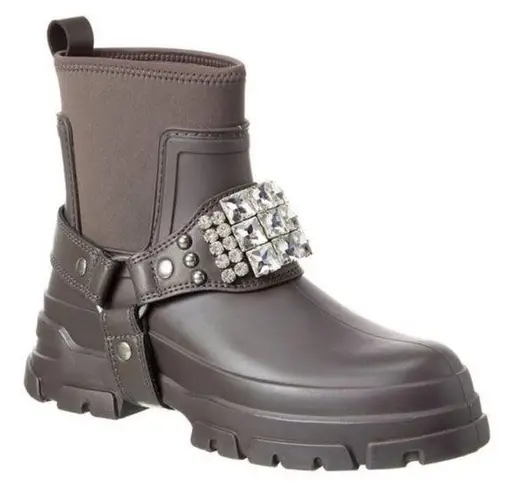 Karl Lagerfeld Rylie Boots Harness Crystal Embellished Grey Women’s Size 8