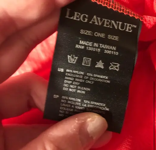 Leg Avenue Red Lace Bralette Open Front Babydoll Lingerie Top