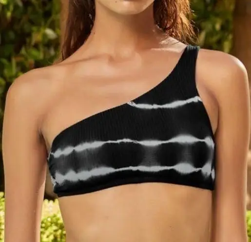 Becca Tie Dye Bikini Size Large MSRP $88 NEW Asymmetrical Tie Dye Swim Top