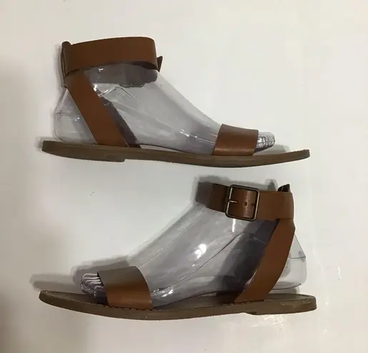 Madewell  Boardwalk Women's Brown Leather Upper Ankle Strap Sandal Size 8.5