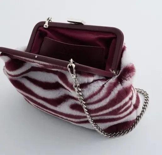 ZARA Animal Zebra Print Crossbody Bag Purse