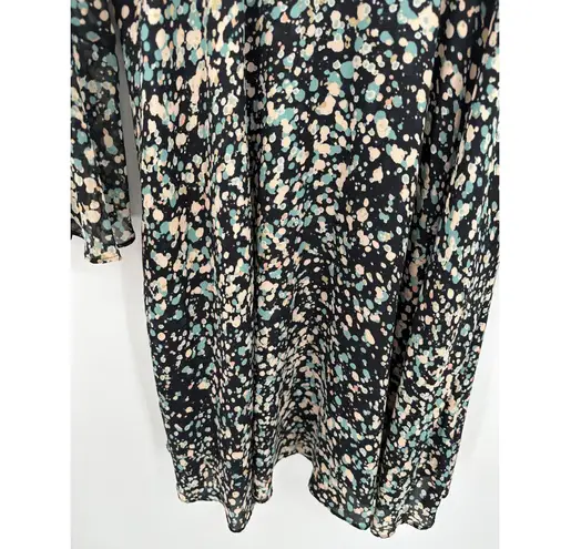 Paper Crown Womens Polka Dot Black Dress Size S Fairy Witch Bell Sleeve Artsy