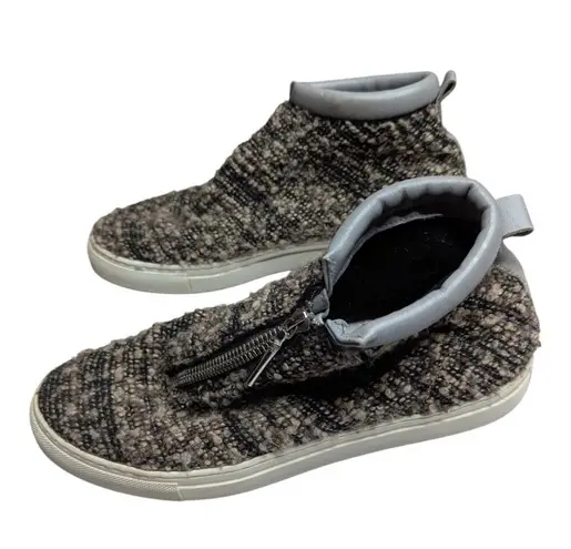 Diemme Fontesi Gray Wool Tweed Side Zip Casual Mid