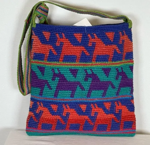 NWT Guatemala Hand Woven Bag Adjustable Strap Crossbody or shoulder Colorful Red