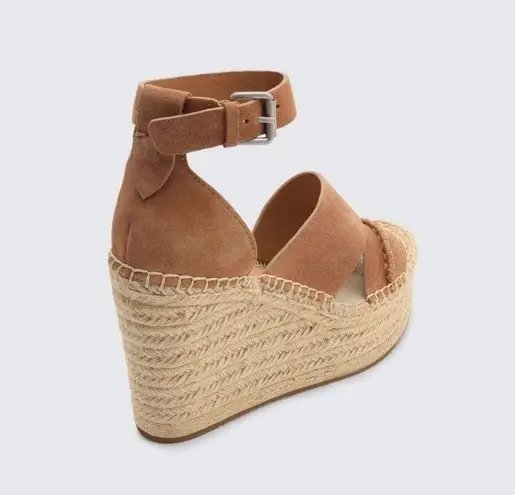 Dolce Vita Suede Leather Wedges 9.5 Saddle Brown Tan Platform
