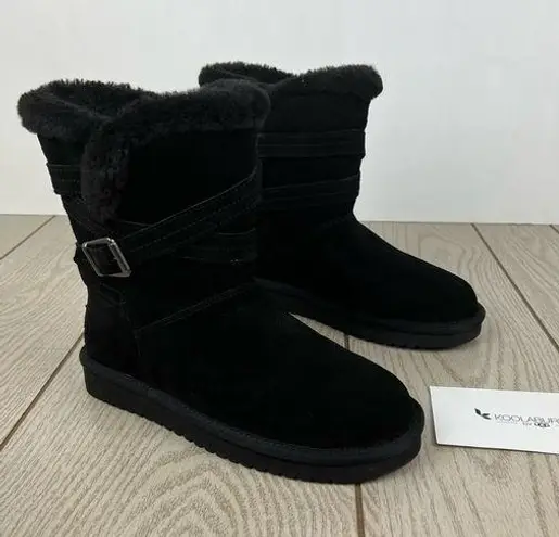 Koolaburra by Ugg Women's Delene Wrap Buckle Strap Booties US6 Black Suede $100