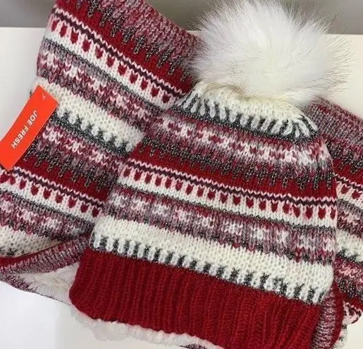 Joe Fresh Fair Isle Hat & Neckwarmer Set New