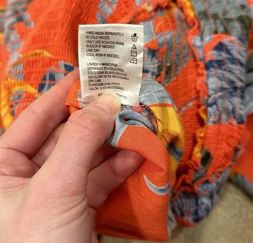 Patrons of Peace NWT Tropical Print Drop Crotch Pockets Jumpsuit Women Medium